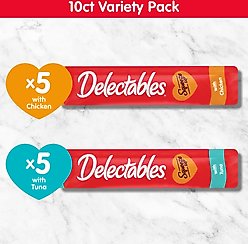 Hartz Delectables Squeeze Up Variety Pack Grain-Free Lickable Cat Treats, 0.5-oz tube, 10 count slide 2 of 8