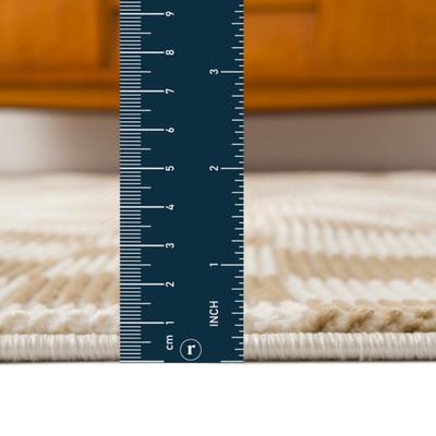 Show full view: Revival Rugs Gambit Area Rug, Camel, Bone Beige, Sandstone, 110 x 146-in slide 6 of 7