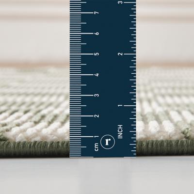 Show full view: Revival Rugs Gambit Area Rug, Bone Beige, Olive Green, Evergreen, 110 x 146-in slide 6 of 9