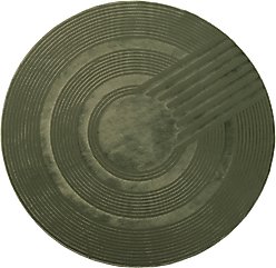 Revival Rugs Maru Area Rug, Evergreen, Olive Green, 94 x 94-in