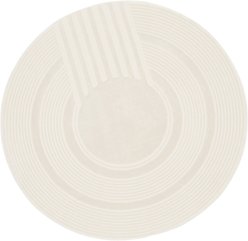 Revival Rugs Maru Area Rug, Bone Beige, 63 x 63-in