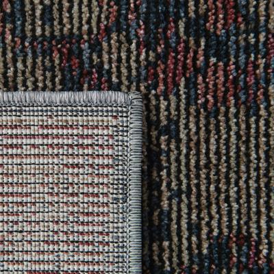 Show full view: Revival Rugs Soulage Area Rug, Inky Black, Sandstone, Tan, Taupe, Crimson Red, Maroon, Slate Gray, Prussian Blue, 63 x 92-in slide 5 of 8