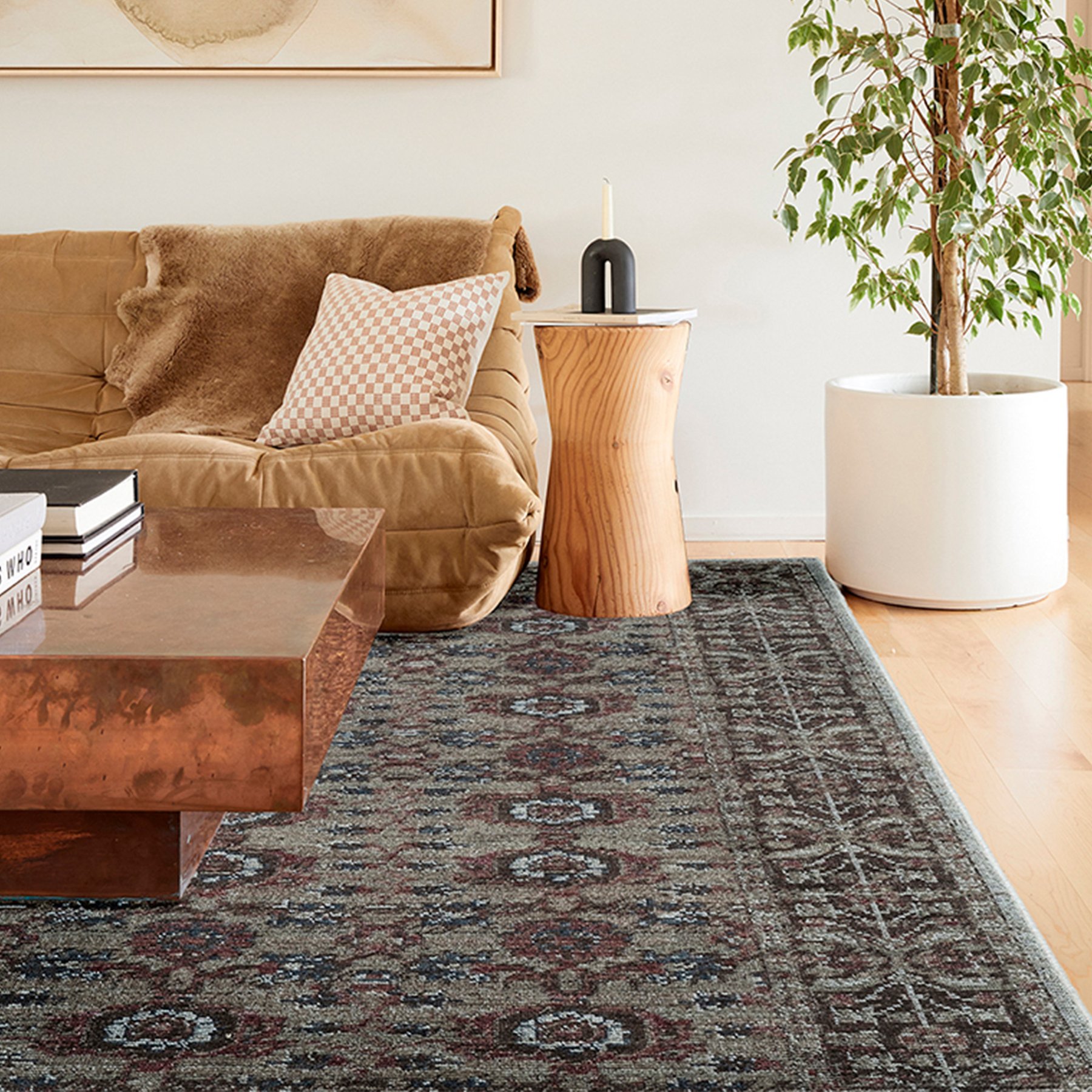 Revival Rugs Soulage Rug, Brown, 8 x 10-ft