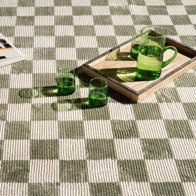 Show full view: Revival Rugs Gambit Area Rug, Bone Beige, Olive Green, Evergreen, 110 x 146-in slide 3 of 9