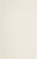 Revival Rugs Record Area Rug, Bone Beige, 63 x 96-in