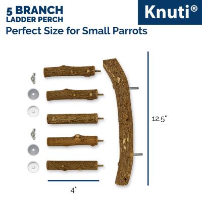 Show full view: KNUTI Natural Wood Bird Ladder Perch, Wood, Medium slide 7 of 9