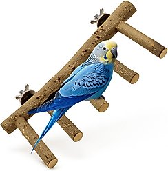 KNUTI Natural Wood Bird Ladder Perch, Wood, Medium
