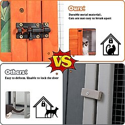 Coziwow Catio Wooden Outdoor Cat Playpen, Orange, Large slide 2 of 7
