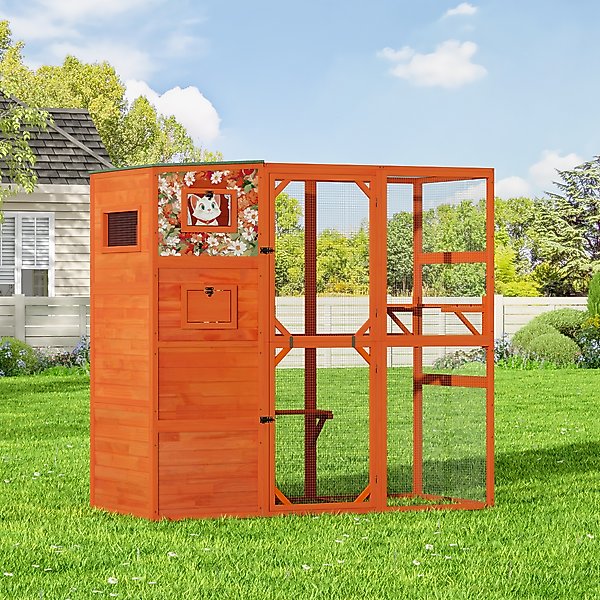Coziwow Catio Wooden Outdoor Cat Playpen