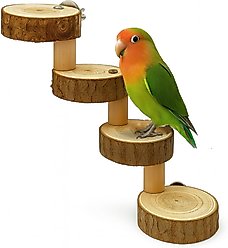 KNUTI Bird Cage Wooden Ladder, Wood, Medium