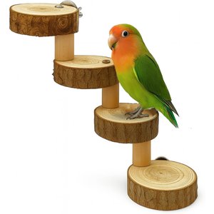 KNUTI Bird Cage Wooden Ladder, Wood, Medium