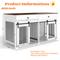 Show in main carousel: Cesicia Wooden Dog Kennel with Two Drawers, Brown & White, Large slide 7 of 7