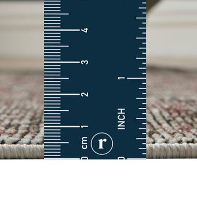 Show full view: Revival Rugs Soulage Area Rug, Inky Black, Walnut Brown, Espresso Brown, Sandstone, Tan, Taupe, Crimson Red, Maroon, Bone Beige, Slate Gray, Prussian Blue, 63 x 92-in slide 6 of 8