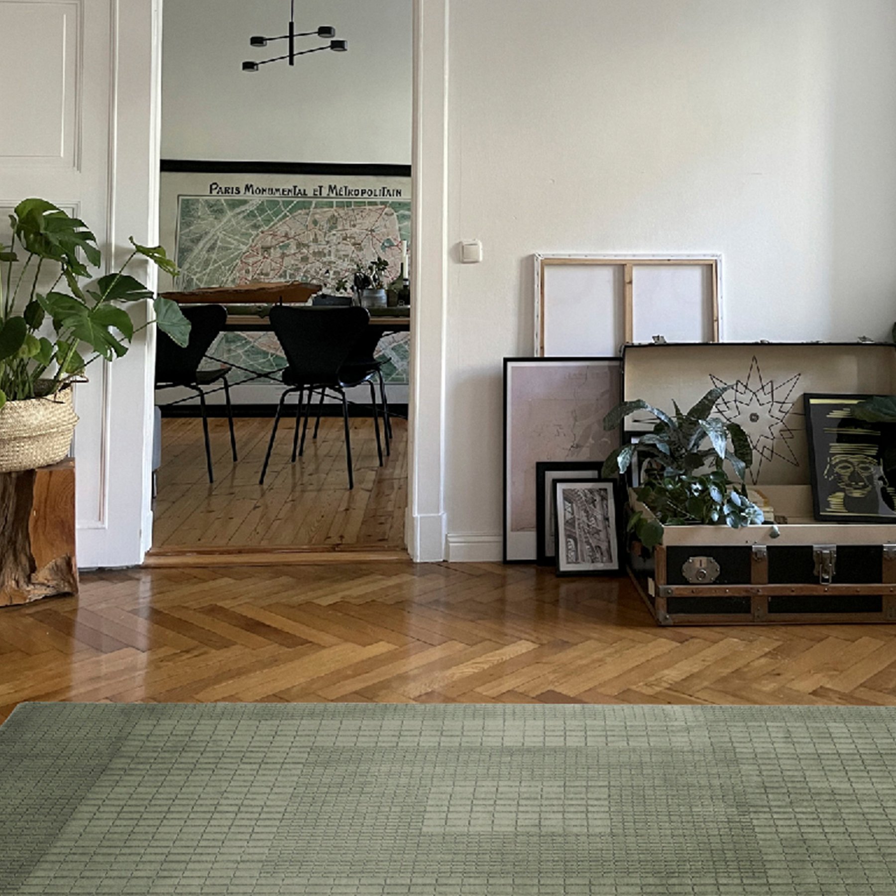 Revival Rugs Susa Rug, Evergreen, 7 x 9-ft