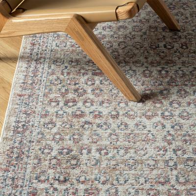 Show full view: Revival Rugs Noix Area Rug, Crimson Red, Maroon, Cadmium Red, Bone Beige, Slate Gray, Prussian Blue, Baby Blue, Sandstone, Tan, Taupe, 63 x 92-in slide 10 of 10