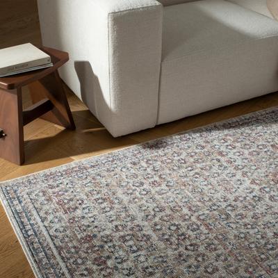 Show full view: Revival Rugs Noix Area Rug, Crimson Red, Maroon, Cadmium Red, Bone Beige, Slate Gray, Prussian Blue, Baby Blue, Sandstone, Tan, Taupe, 63 x 92-in slide 9 of 10