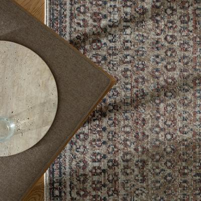 Show full view: Revival Rugs Noix Area Rug, Crimson Red, Maroon, Cadmium Red, Bone Beige, Slate Gray, Prussian Blue, Baby Blue, Sandstone, Tan, Taupe, 63 x 92-in slide 4 of 10