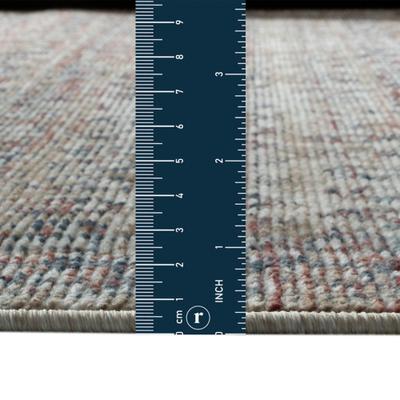 Show full view: Revival Rugs Noix Area Rug, Crimson Red, Maroon, Cadmium Red, Bone Beige, Slate Gray, Prussian Blue, Baby Blue, Sandstone, Tan, Taupe, 63 x 92-in slide 7 of 10