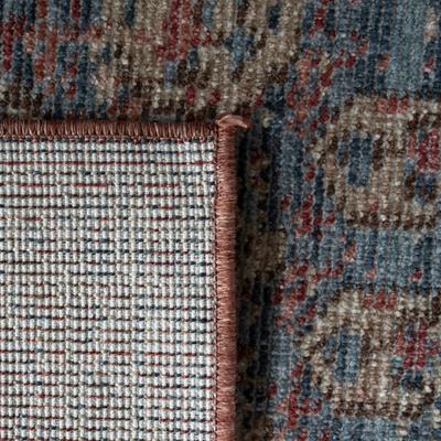Show full view: Revival Rugs Noix Area Rug, Crimson Red, Maroon, Cadmium Red, Bone Beige, Slate Gray, Prussian Blue, Baby Blue, Sandstone, Tan, Taupe, Walnut Brown, 63 x 92-in slide 5 of 8