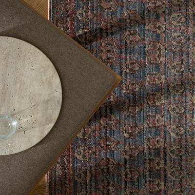 Show full view: Revival Rugs Noix Area Rug, Crimson Red, Maroon, Cadmium Red, Bone Beige, Slate Gray, Prussian Blue, Baby Blue, Sandstone, Tan, Taupe, Walnut Brown, 63 x 92-in slide 2 of 8