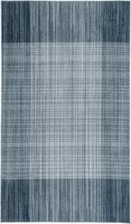 Revival Rugs Porta Area Rug, Slate Gray, Prussian Blue, Bone Beige, Cream, 46 x 79-in