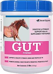SmartEquine Gut Digestive & GI Support Formula Powder Horse Supplement, 2-lb jar
