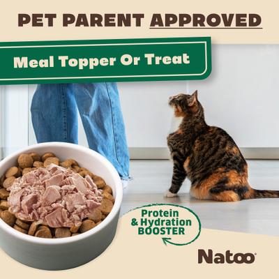 Show full view: Natoo Tuna & Brown Rice in Broth Limited Ingredient Cat Food Topper, 2.4-oz pouch, case of 20 slide 4 of 11