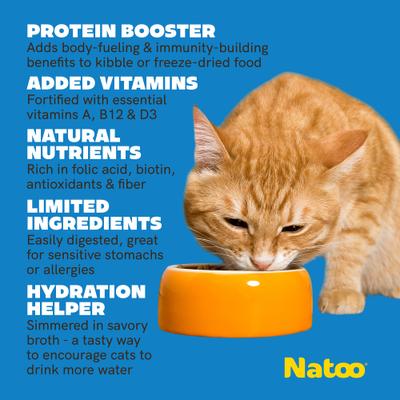 Show full view: Natoo Salmon & Pumpkin in Broth Limited Ingredient Cat Food Topper, 2.4-oz pouch, case of 20 slide 6 of 11