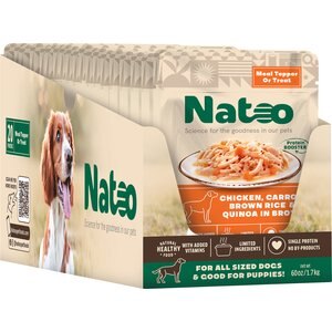 Natoo Chicken, Carrot, Brown Rice & Quinoa Limited Ingredient Dog Food Topper, 3-oz pouch, case of 20