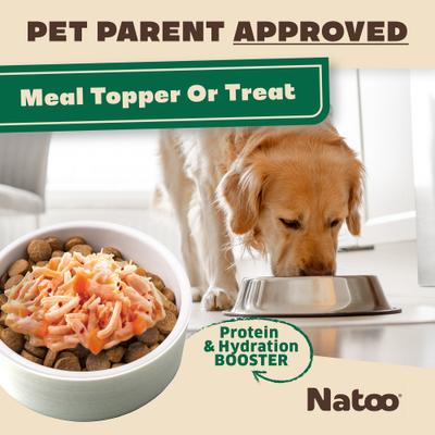 Show full view: Natoo Chicken, Carrot, Brown Rice & Quinoa Limited Ingredient Dog Food Topper, 3-oz pouch, case of 20 slide 4 of 11