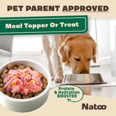 Show full view: Natoo Salmon with Pumpkin Limited Ingredient Dog Food Topper, 3-oz pouch, case of 20 slide 4 of 11