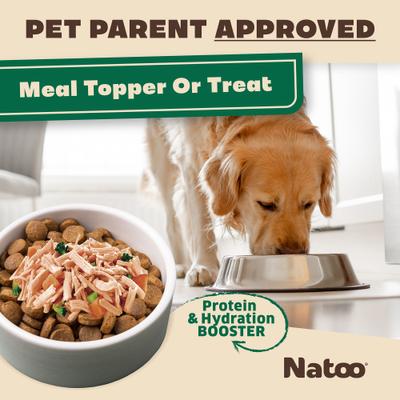 Show full view: Natoo Chicken with Sweet Potato & Broccoli Limited Ingredient Dog Food Topper, 3-oz pouch, case of 20 slide 4 of 11