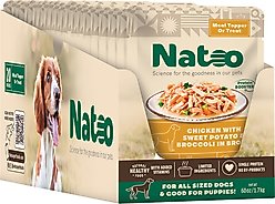 Natoo Chicken with Sweet Potato & Broccoli Limited Ingredient Dog Food Topper, 3-oz pouch, case of 20