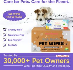 PetsWorld Thick Hypoallergenic Dog Wipes, Unscented, 1200 count slide 2 of 7