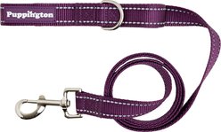 Puppington Reflective Padded Dog & Cat Leash, Plum Wine, 6-ft long, 1-in wide