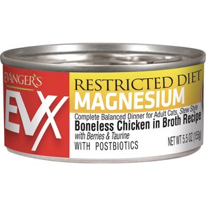 Evanger's EVX Restricted Diet Urinary Tract Boneless Chicken Stew Wet Cat Food, 5.5-oz can, case of 24
