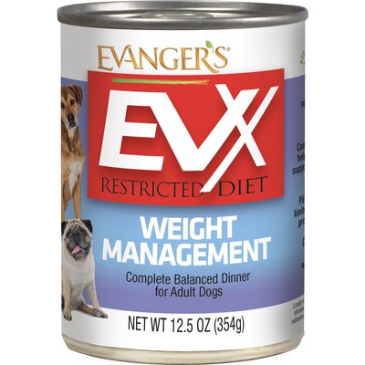 Evanger's Evanger's EVX Restricted Diet Weight Management Salmon Flavor Pate Wet Dog Food, 12.5-oz can, case of 12