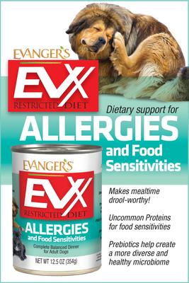 Show full view: Evanger's EVX Restricted Diet Allergies & Food Sensitivities Duck Flavor Pate Wet Dog Food, 12.5-oz can, case of 12 slide 3 of 3