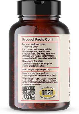 Show full view: Hemp Well Relief Broad Spectrum Extract Gel Caps Supplement for Dogs, 30 count slide 4 of 5