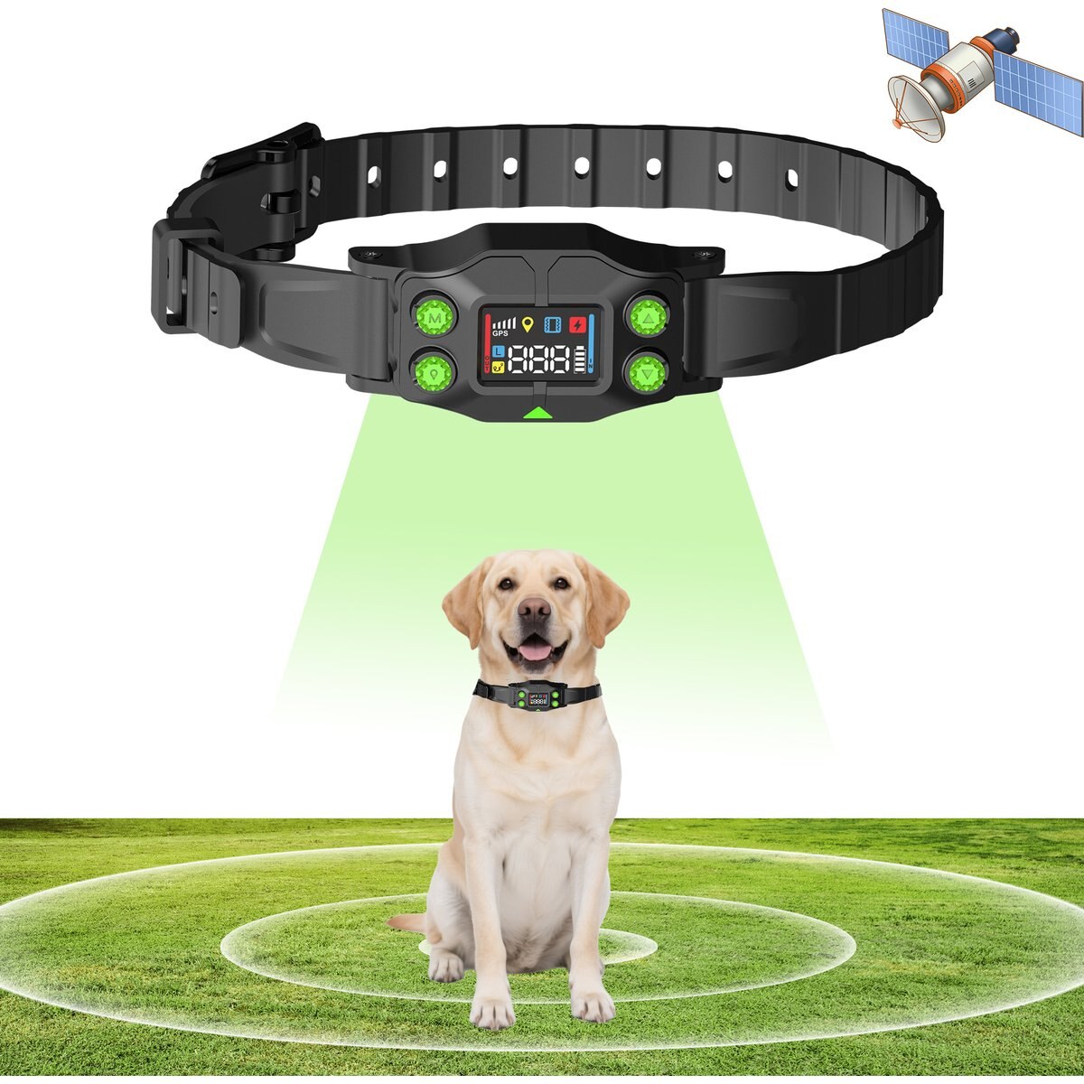 Hoistspark F830 Plus GPS Wireless Fence System Dog Tracker Collar, Medium/Large