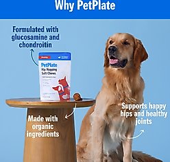 PetPlate Human Grade Hip Hoppin' Mobility Soft Chews Dog Supplement, 28 count slide 2 of 7