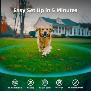 Hoistspark F830 Plus GPS Wireless Fence System Dog Tracker Collar, Medium/Large