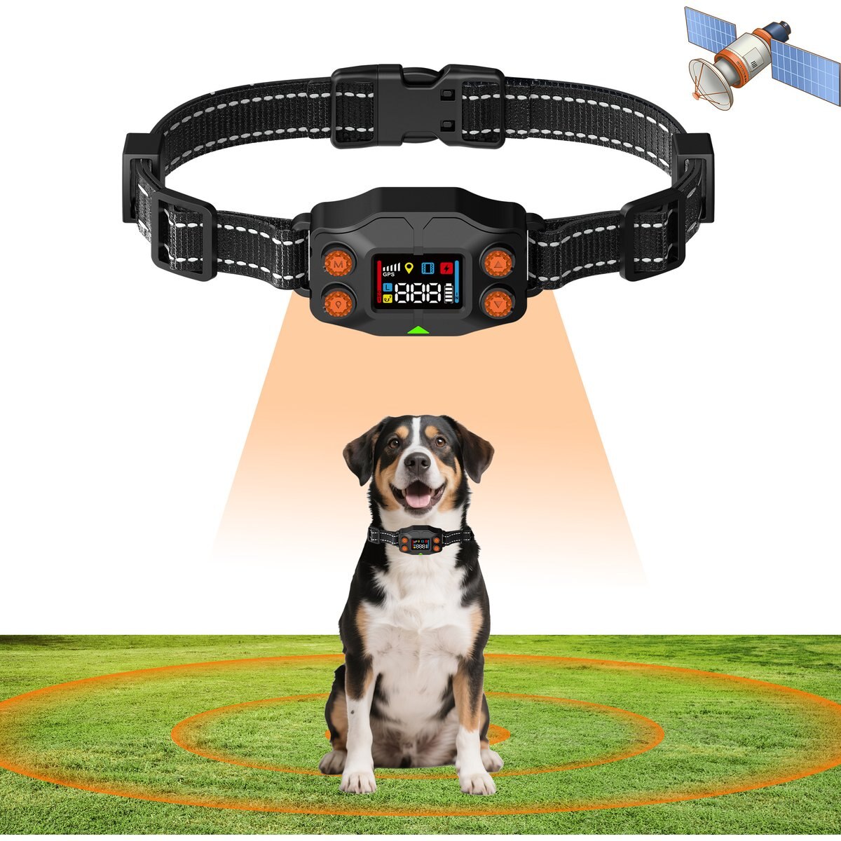 Hoistspark F830 GPS Wireless Fence System Dog Training Collar, Medium/Large