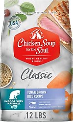 Chicken Soup for the Soul Indoor with Hairball Care Tuna & Brown Rice Recipe Dry Cat Food, 12-lb bag