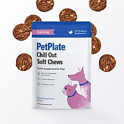 PetPlate Human Grade Chill Out Calming Soft Chews Dog Supplement, 28 count