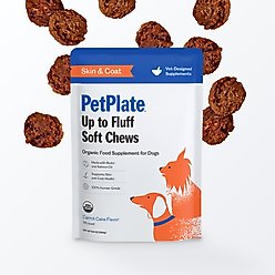 PetPlate Human Grade Up To Fluff Skin & Coat Soft Chews Dog Supplement, 28 count