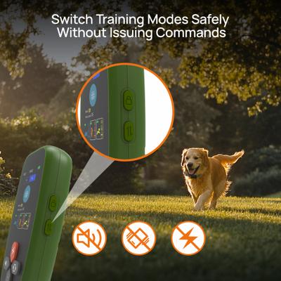 Show full view: Hoistspark 4-in-1 Wireless Fence Remote Dog Training Collar, Green, Medium slide 9 of 11