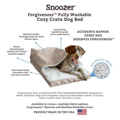 Show full view: Snoozer Pet Products Forgiveness Cozy Cave Covered Dog & Cat Bed, Marmot Taupe, X-Large slide 3 of 5