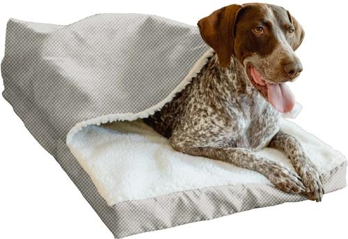 Show full view: Snoozer Pet Products Forgiveness Cozy Cave Covered Dog & Cat Bed, Marmot Storm, Large slide 3 of 6