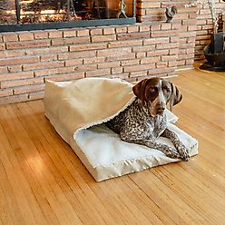 Snoozer Pet Products Forgiveness Cozy Cave Covered Dog & Cat Bed, Marmot Sand, X-Large